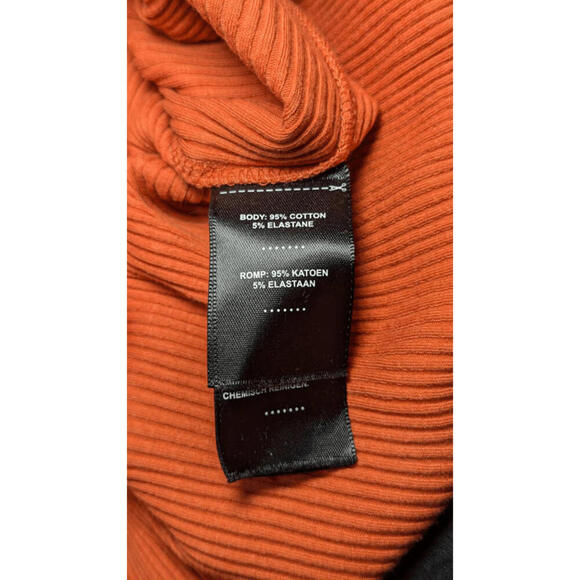 Harley Davison Women's Iron Bond Henley Bodysuit - Vintage Orange Size L - Picture 6 of 6